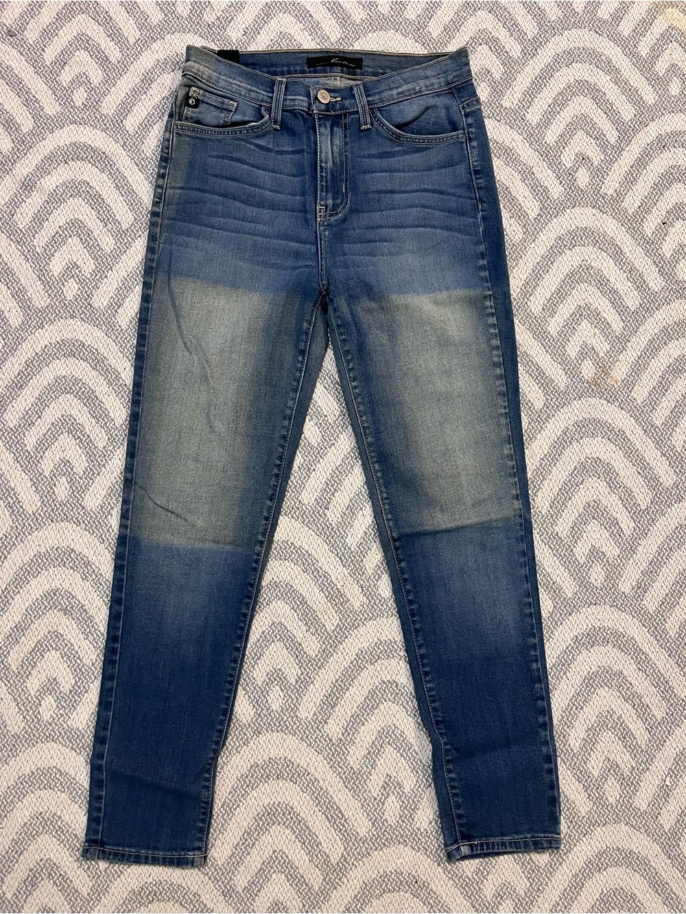 KANCAN High Rise Non-Distressed Skinny Fit Blue Denim Jeans 27